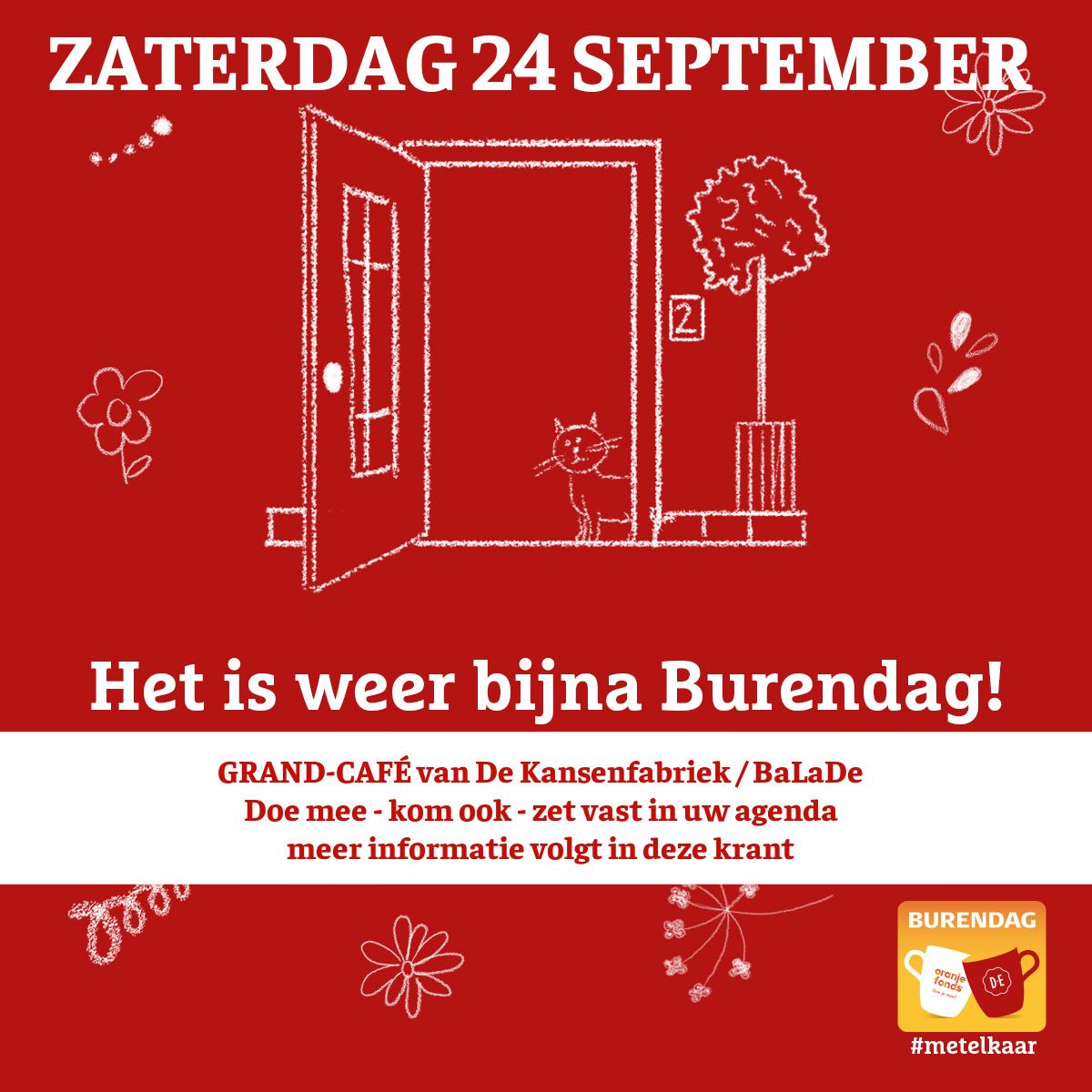 Burendag op zaterdag 24 september